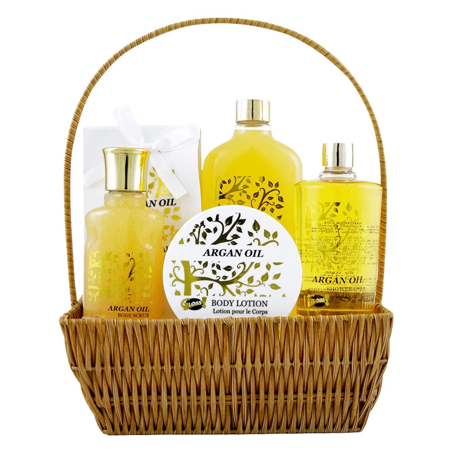 Basket bath - Argan Oil - 5 Pcs - Gift box, Christmas gift, gift for woman