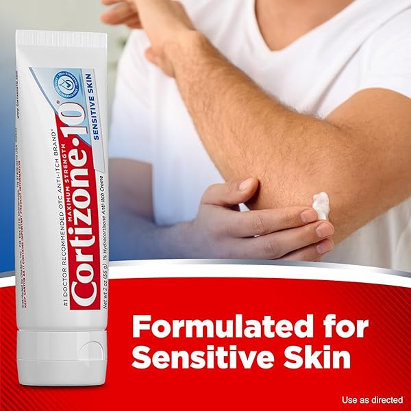 CORTIZONE 10 MAXIMUM STRENGTH SENSITIVE SKIN ANTI-ITCH CREAM, 1% HYDROCORTISONE, 2 OZ.