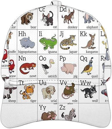 Amazon.com: Cartoon Animal Alphabet Learning Chart with a for Each