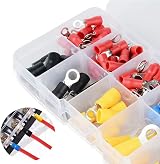 acdokuk 102 Pcs Copper Ring Crimp Terminals Connectors Kit, 4 Colours, 10 view 5