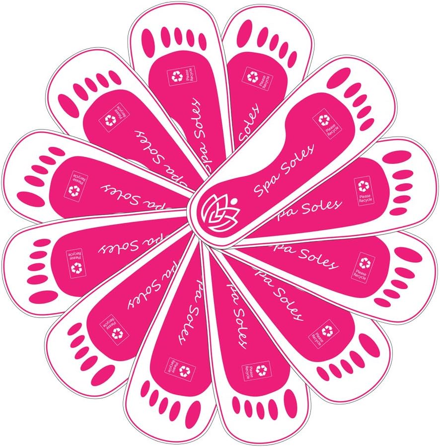 25 Pair Pink Disposable Sticky Spray Tan Feet Protector Pads for Sunless Airbrush Tanning in Pink