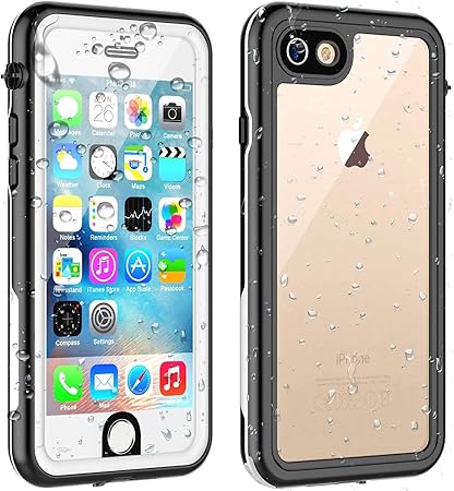 Amazon Iphone Se ケース 第2世代 Iphone8 ケース Iphone7 ケース 防水ケース 完全防水 防塵 耐衝撃 ワイヤレス充電 指紋認証対応 米軍規格 軽量 薄型 クリア 透明 付け外し簡単 保護タッチパネルスクリーン付き ストラップ付き 全面保護カバー 操作便利 アウトドア