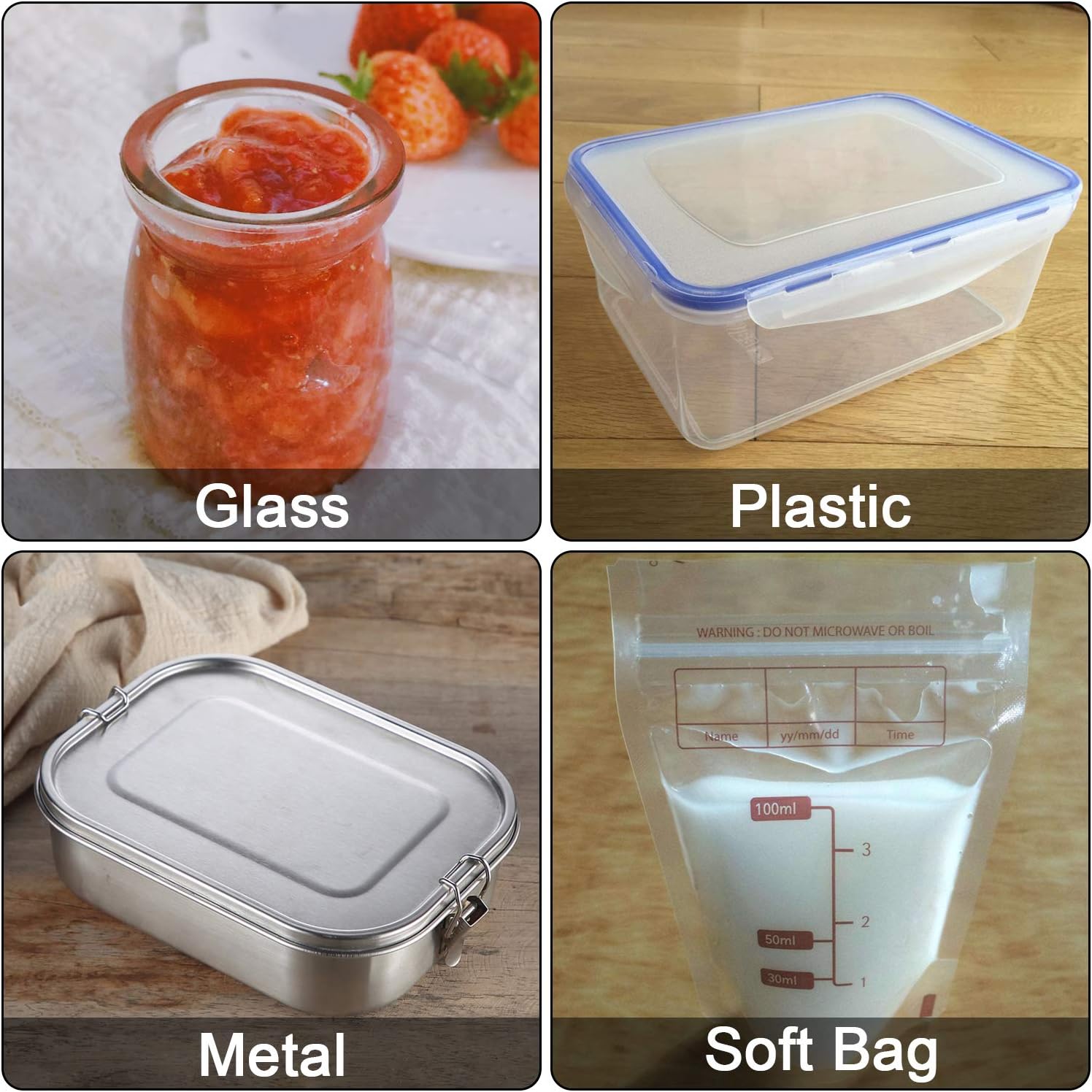 Wisdompro Removable Food Labels, Blank White Fancy Shape Freezer Labels, Food Storage Stickers for Containers, Jars, Bottles - 10 Sheets (320 Pcs) : Office Products