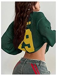 BEAUDRM Women's Y2k Jersey Shirt Oversized Graphic