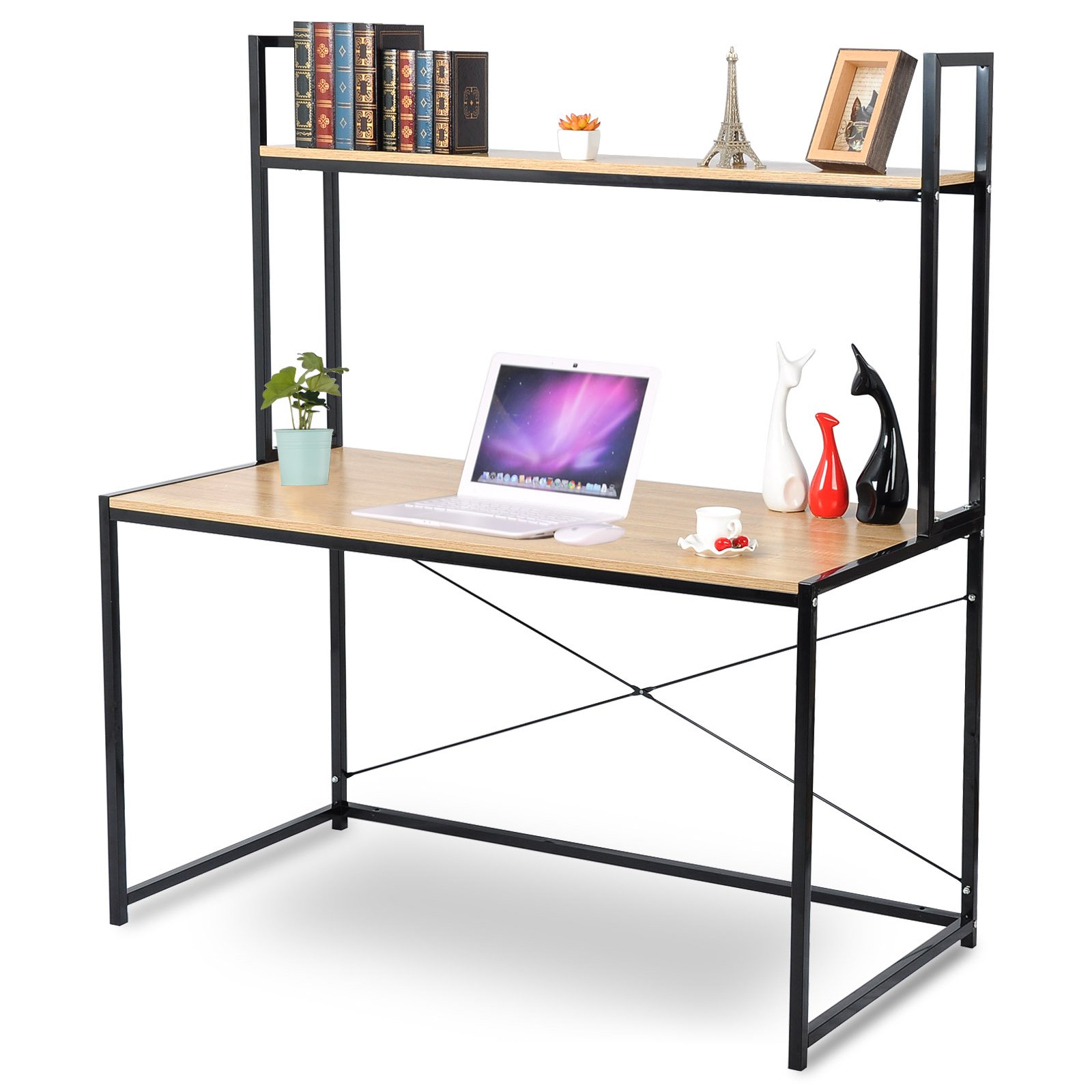 WOLTU 2Tier Shelves Modern Home Office Desk Space Saving Computer Book