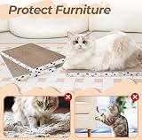 ComSaf Cat Scratcher Cardboard Large 43x26 cm 3PCS Double-Sided view 6
