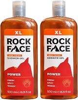 Rock Face Power All In One Shower Gel 500ml Pack of 2 Men