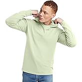 Hanes Mens T-Shirt Hoodie, Long-Sleeved Tee with Hoodie, Garment Dyed Cotton Tee