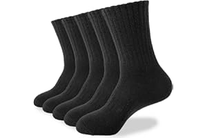 Josnown Thermal Socks for Men 5 Pairs Winter Thick Cozy Cushion Boot Socks for Cold Weather