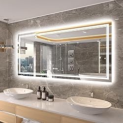 ISTRIPMF 60x28 Inch LED Bathroom Mirror with