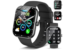 MOTAST Smart Watch for Men Women (Answer/Make Call), 1.96" HD Fitness Watch with 112+ Sport Mode, IP68 Waterproof Fitness Tracker with Pedometer/Calories/Sleep/Heart Rate Monitor, Smartwatch for Android iOS