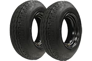 eCustomrim 2-Pack Motor Mobile Home RV Trailer Tire On Rim MH 8-14.5 ST8-14.5 Load Range H 16 Ply for 14.5x6