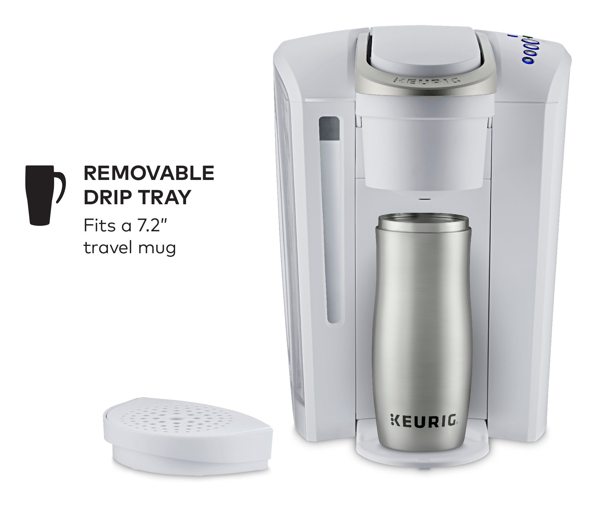 Keurig K-Select Cafetera de cápsulas K-Cup de una sola porción, blanco mate