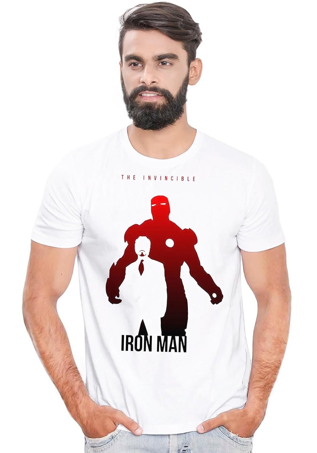 Buy Canis Men S Blended Iron Man Superhero Printed Round Crew Neck