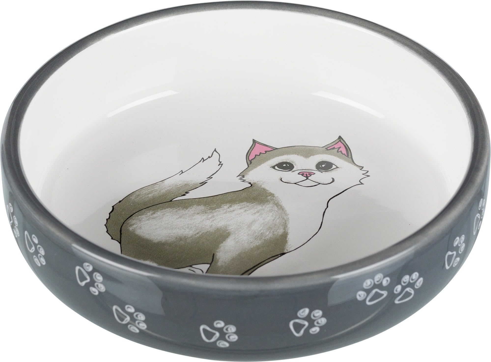TRIXIE Cat bowl for short-nosed breeds, ceramic