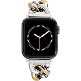 Anne Klein Fashion Chain Bracelet for Apple Watch, Secure, Adjustable, Apple Watch Replacement Band, Fits Most Wrists