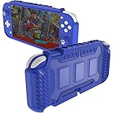 KIWIHOME Switch Lite Case, Durable Anti-Slip Shockproof Protective Hard Case Only for Handheld Switch, with Thumb Grip Caps Switch Lite Case for Boys (Blue)