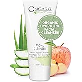 Ongaro Beauty Hydrating Face Cleanser, Gentle Facial Cleanser with Organic Aloe Vera for Normal, Oily, Sensitive and Dry Skin, Facial Wash with Hyaluronic Acid and Vitamin E, 6 fl oz