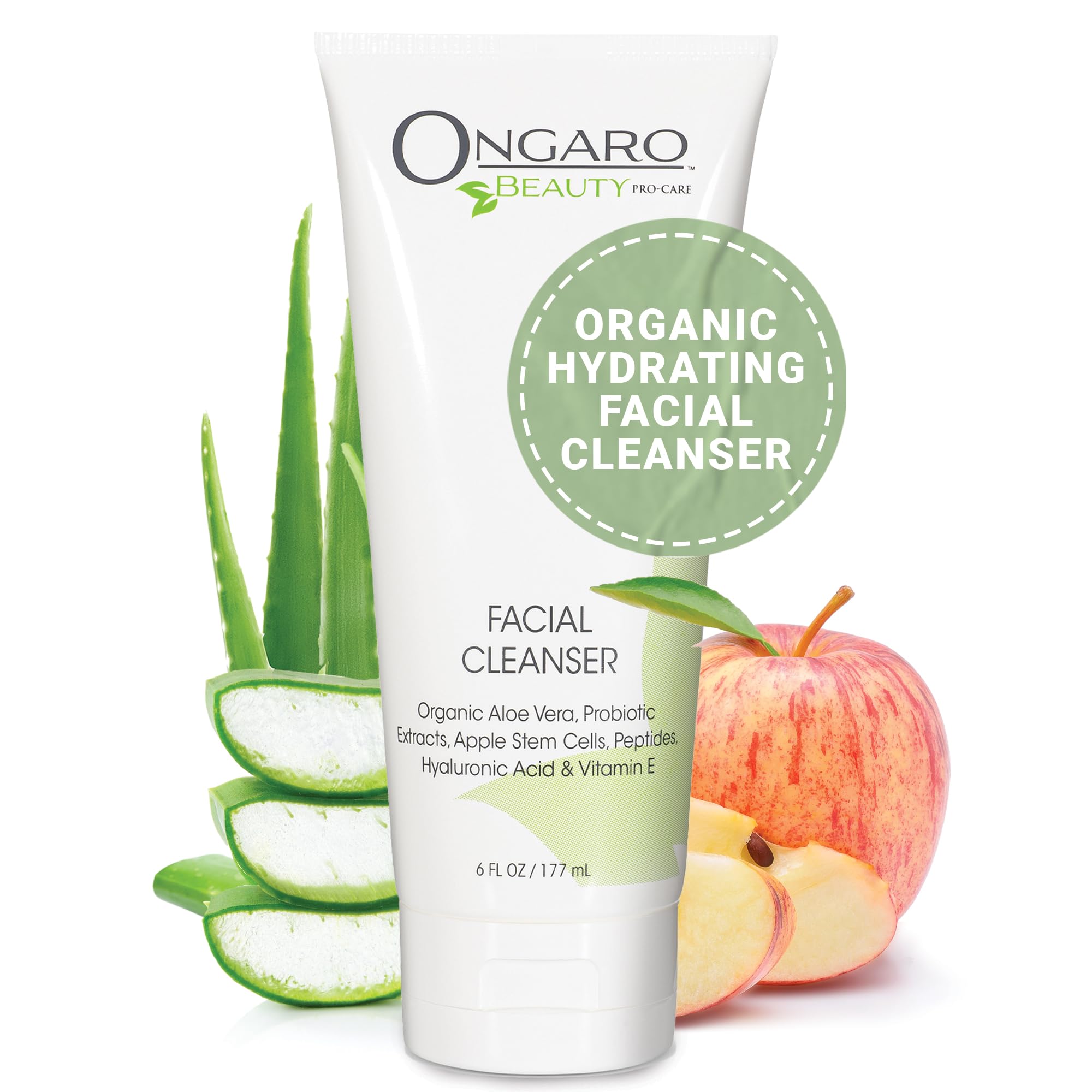 Ongaro Beauty Probiotic Facial Cleanser; Daily Face Wash Cleans Clogged Pores and Reduces Breakouts While Hydrating Skin for a Beautiful, Radiant Complexion