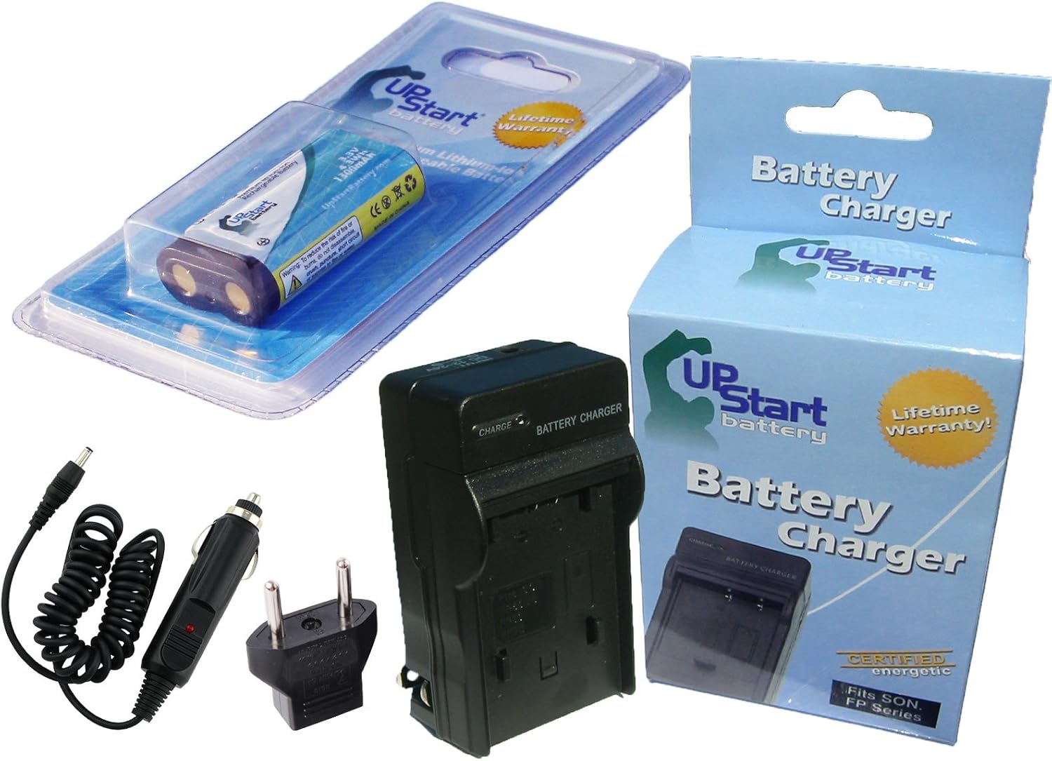 Replacement for Pentax *ist DL2 Battery and Charger with Car Plug and