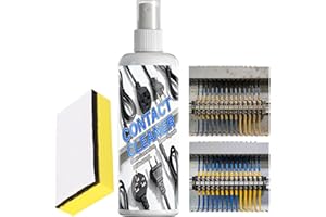 Electronics Cleaner | 100ml Plug Grime Spray | Fast Drying Anti-Rust Electric Contact Spray Cleaner with Sponge | for Car Veh