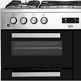 Beko KDVF90K 90cm Dual Fuel Range Cooker Black view 7