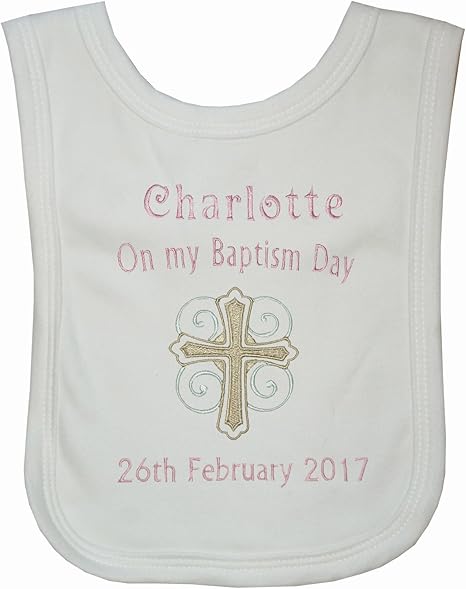 personalized baptism bib