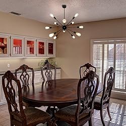 LynPon Sputnik Ceiling Light Fixture, 12 Lights