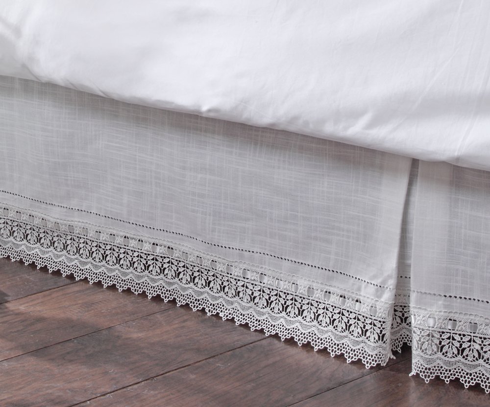 Photo 1 of Stylemaster Renaissance Home Fashion Sophia Dust Ruffle/Bed Skirt, Queen, Ivory
