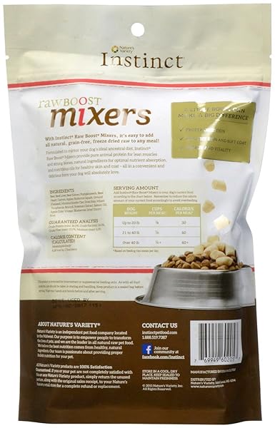 INSTINCT RAWBOOST MIXERS, FREEZE DRIED DOG FOOD TOPPER, GRAIN-FREE RECIPE – ALL NATURAL BEEF, 6 OZ. BAG