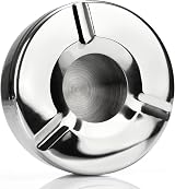 com-four® Stainless Steel Wind Ashtray with Removable Lid - Ø 11 cm view 9