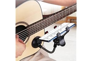 MEDIORAYS Phone Holder for Guitar Gooseneck Mount, Removable Suction Cup for Acoustic Electric Classical Guitar Easy to Use (Suction Phone Holder)