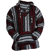 Del Mex Mexican Baja Hoodie Hippie Surf Poncho Sweater Sweatshirt Pullover Jerga