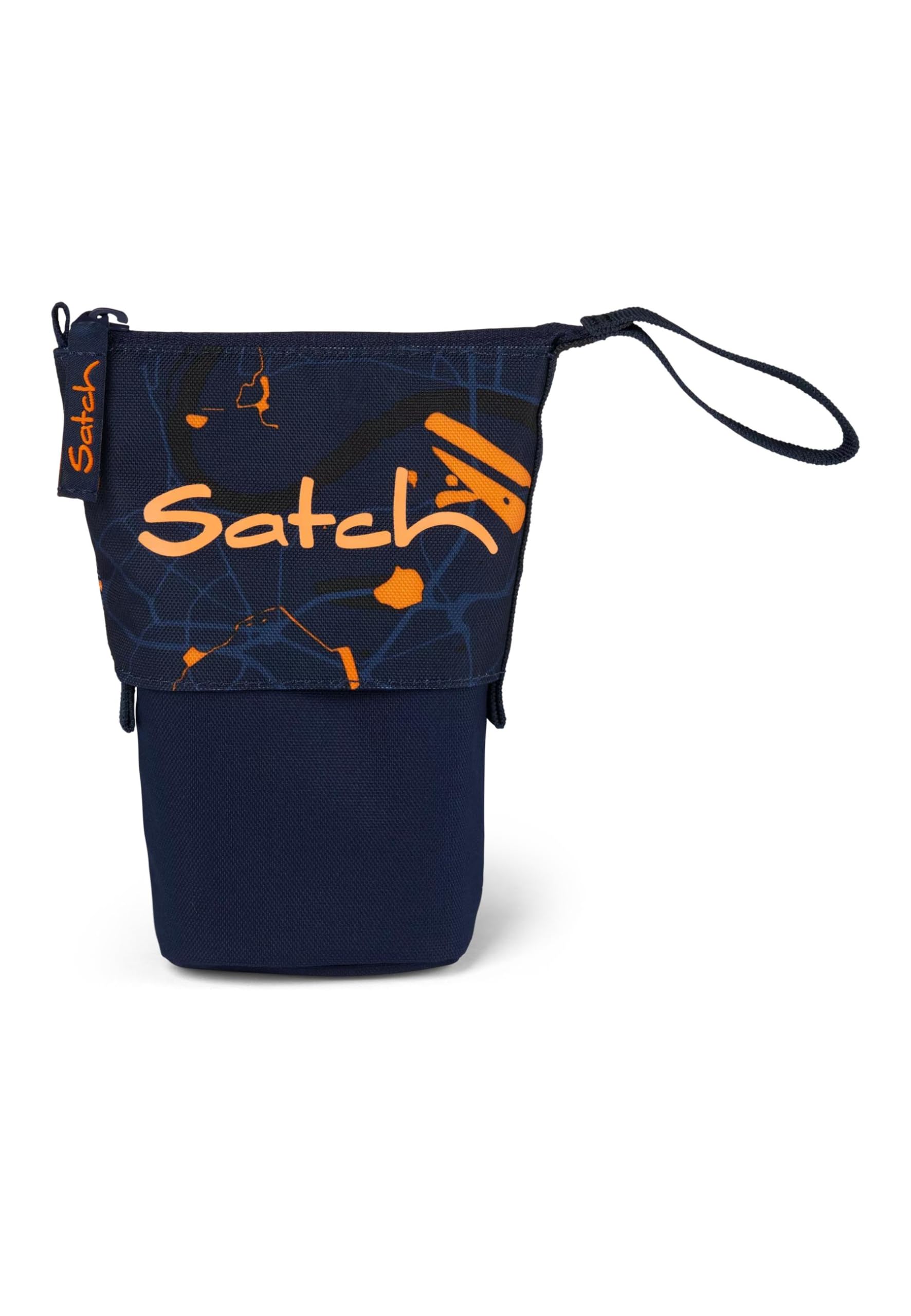 Satch Pencil Slider Extra Large with Divider Zip Pocket Pen Holder Set Square Viewing Window for Urban Journey Timetable - Dark Blue