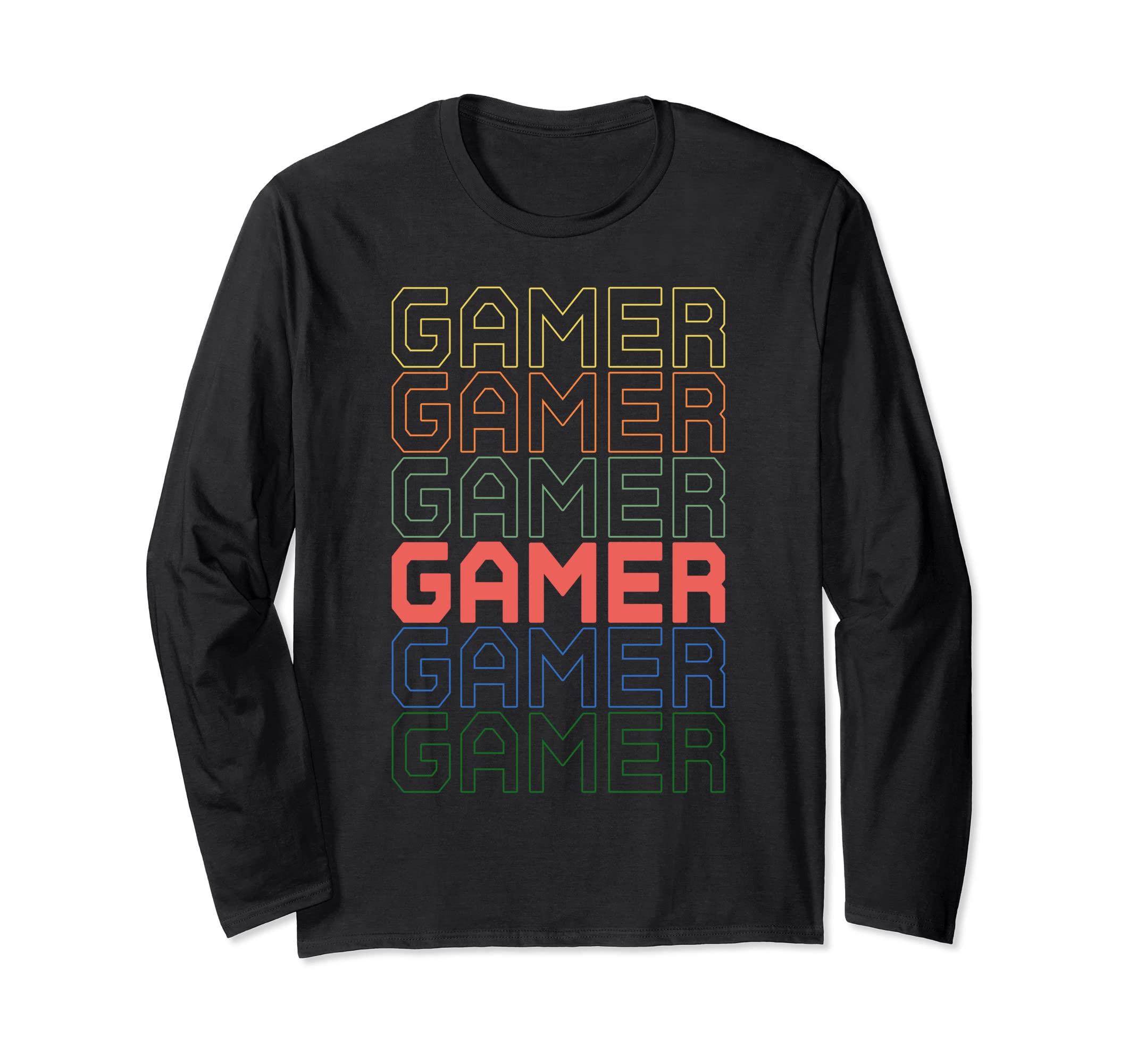 Gamer Vintage Retro Video Game Player Long Sleeve T-Shirt