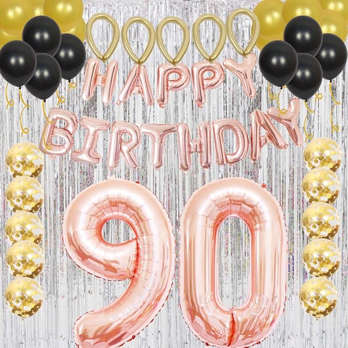 90th Birthday Decorations Party SuppliesRose