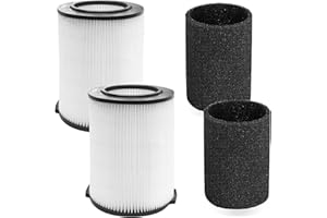 ANBOO VF4000 Filter Replacement for Rid gid Shop Vac Filters 5-20 Gallon Rid gid Vacuum Filter 6-9 Gallon Husky Vacuum, with 2 Foam Sleeve 2 Filter