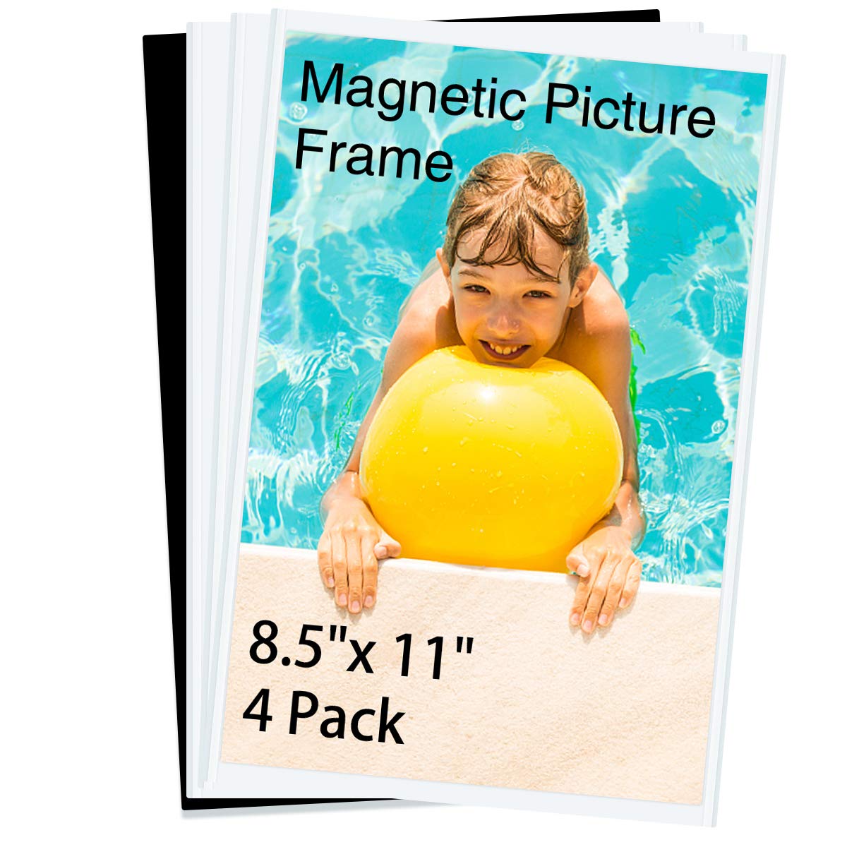 HIIMIEI 20 Pack Magnetic Picture Refrigerator Frames for Polaroid instax Photos (White, 8.5X11)