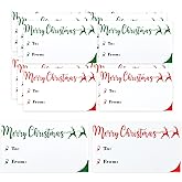 jijAcraft 240Pcs Christmas Tags Stickers - Merry Christmas Stickers, Self Adhesive Red Green Holiday Name Labels, 2.4x1.4Inch Winter Gift Elk Sticker for Xmas Party, Party Favors, DIY Crafts