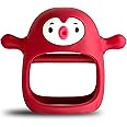Smily Mia Smily Mia Penguin Teethers, Silicone TeethingToys for Babies 0-6Months, Baby Teethers for 3-6Months, Hand Teether for Infants, Pacifiers for New Born,Red
