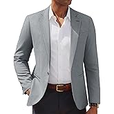 PJ PAUL JONES Men's Casual Blazer One Button Lightweight Sport Coats Solid Notched Lapel Suit Jackets