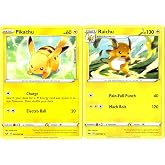 Pokemon Sword &amp; Shield Evolution Set - Raichu &amp; Pikachu - 066/202 - Rare 2 Card Lot