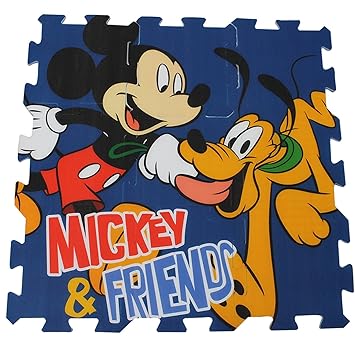 Puzzle Game In Eva 9 Pieces Mickey Mouse Rug 90 X 90 Amazon Co Uk