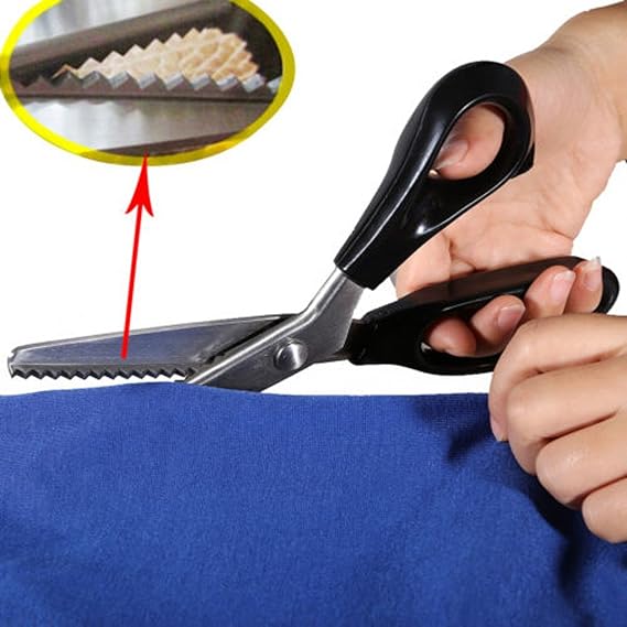 CHENGYIDA 3mm Pinking Shears Scissors Sewing Craft Upholstery Tailor