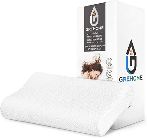 Grehome Contour Memory Foam Pillow Orthopedic Pillows For Neck