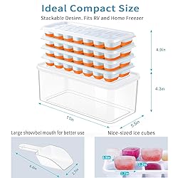 ARTLEO Ice Cube Trays with Lid and Bin, Upgrade