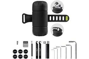 BONE Portable Bike Repair Tool Capsule, 14-in-1 Bicycle Repair Tool Kit, Mountain, Road Bike Maintenance with Tire Pump and W
