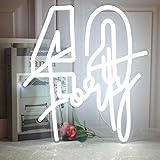 40 Forty Neon Sign 40th Birthday Neon Lights