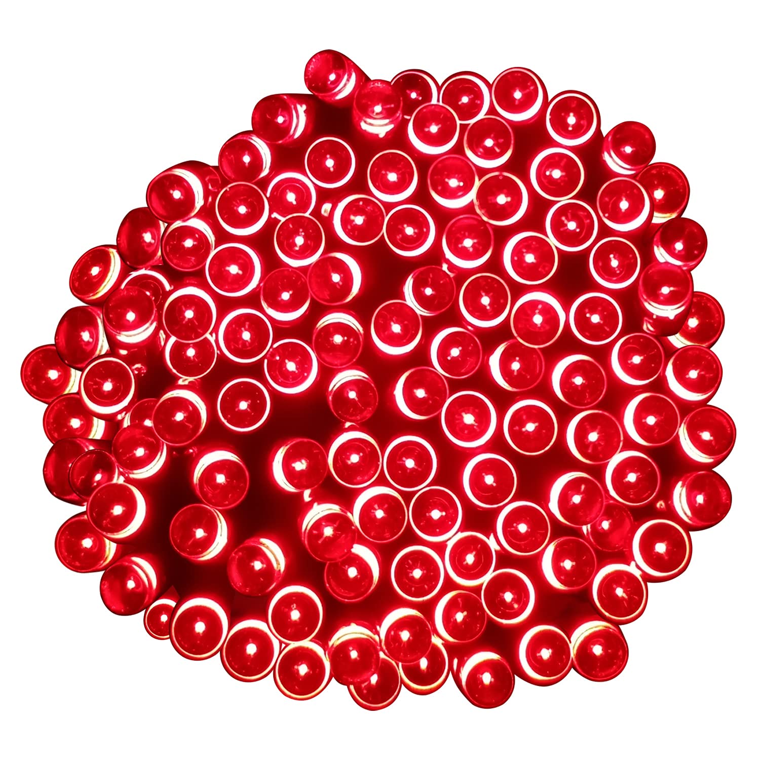 Tuokay Super Bright Plug in Fairy Lights with Memory Function, 23m 200 LED Indoor Decorative String Lights for Tree Gazebo Patio Yard Fence Ornament (Red)