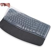 Logitech Keyboard Cover Skin for MK670 Combo, Wireless Ergonomic Keyboard Protector, Clear